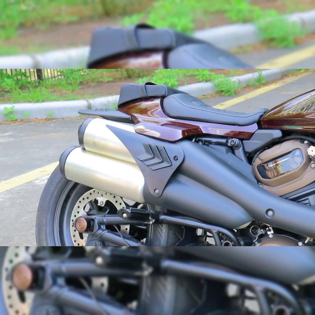 Harley Davidson Sportster排氣管防燙蓋 適用於 哈雷  Sportster s改裝重機防燙蓋 哈
