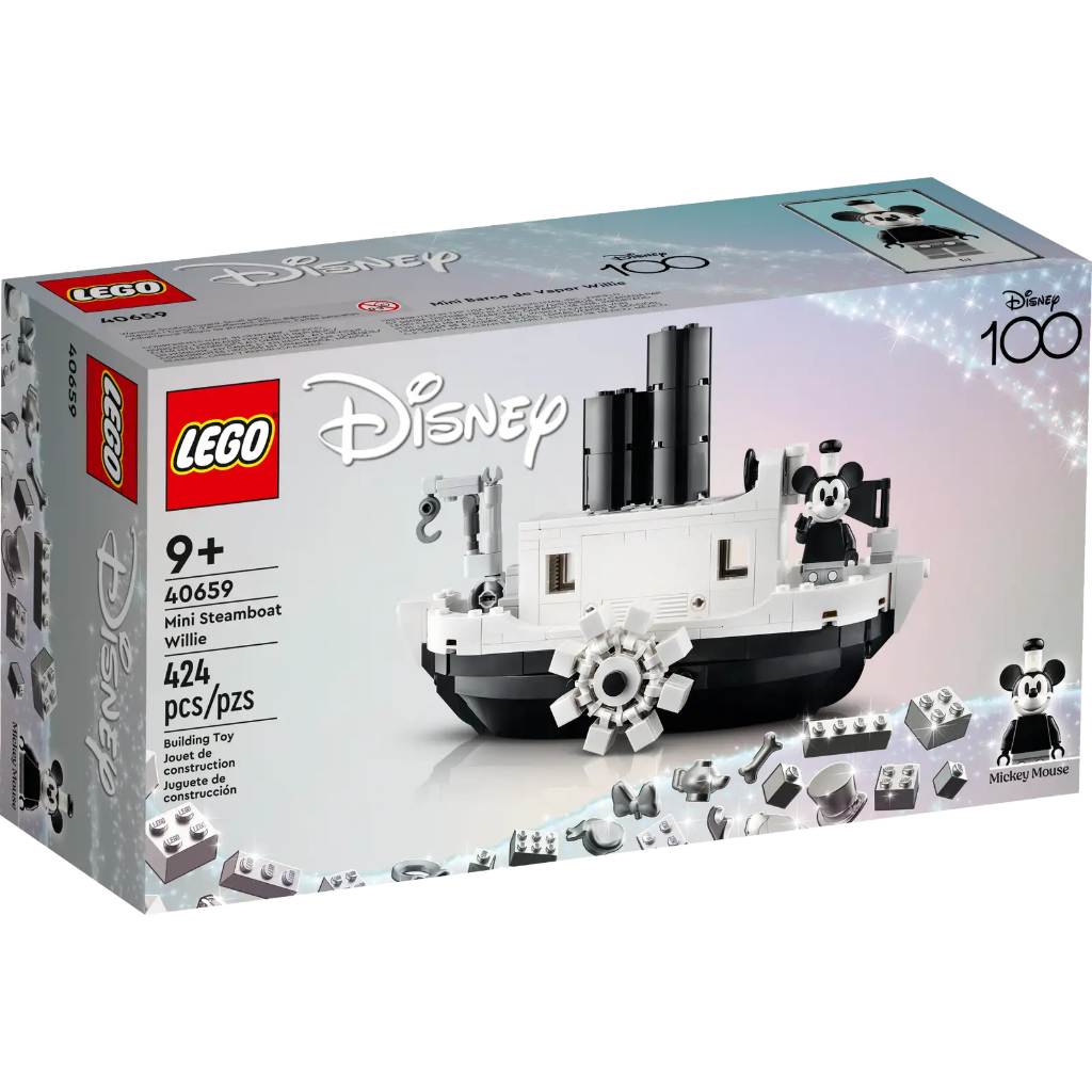LEGO樂高40659迪士尼迷你蒸汽船威利號拼裝積木模型