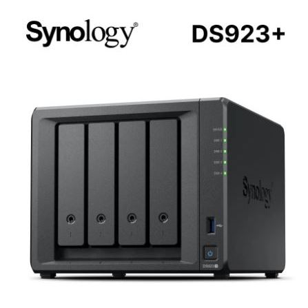 Synology 群暉科技 DiskStation DS923+ (4Bay/AMD/4GB) NAS 網路儲存伺服器