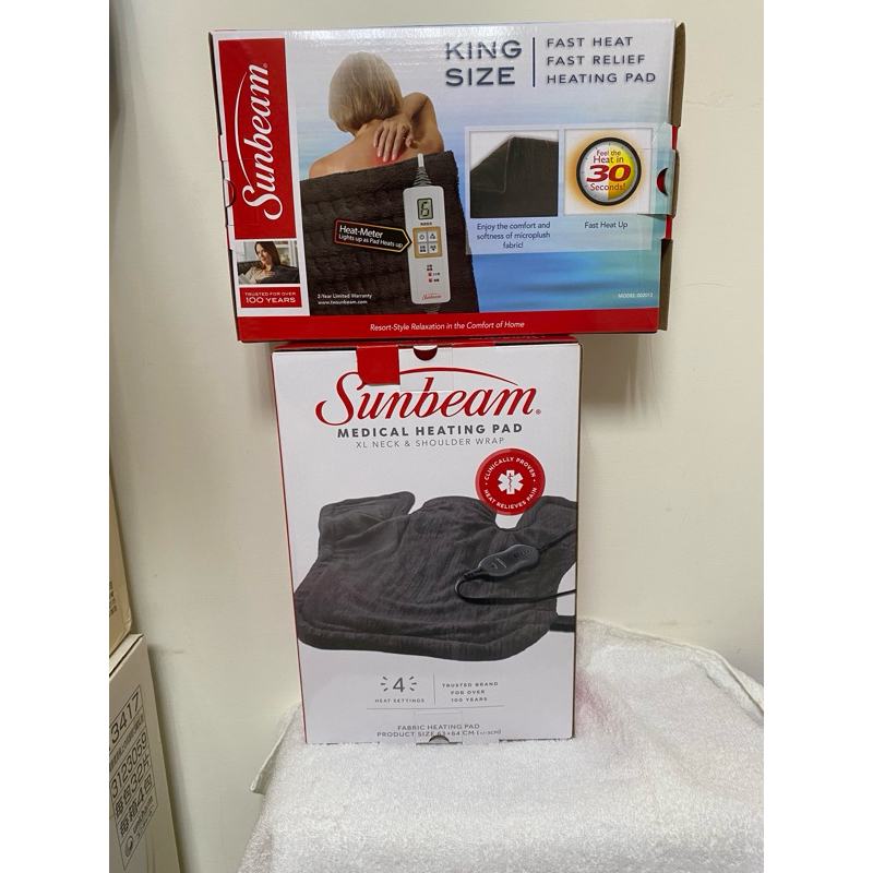 （已出售）僅試用的美國 Sunbeam 電熱披肩XL加大款+瞬熱保暖墊一起賣 土城自取2000$