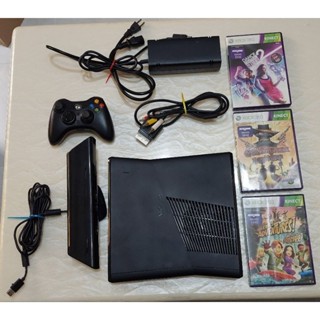 【請詳描述】二手- XBOX 360 slim 250G硬碟 +手把含原廠配件 中古良品二手- 含kinect體感器