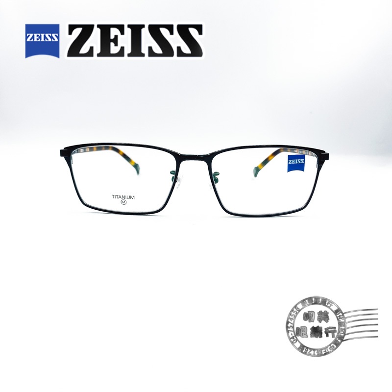 ZEISS 蔡司 ZS22118L 001/黑色方框X玳瑁鏡腳/鈦鋼光學鏡架/明美鐘錶眼鏡