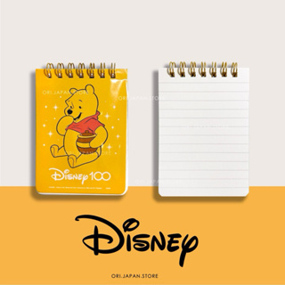 新款🇯🇵日本限定 迪士尼100週年紀念DAISO 瑪麗貓 小熊維尼 線圈口袋筆記本 文具 生活小物 Ori.Japan