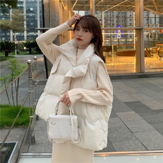 【EM服飾小舖】2023新款 羽絨棉 馬甲 韓版 寬鬆 外穿 麵包背心 秋冬季 坎肩外套 無袖背心 保暖背心