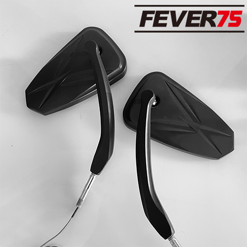 Fever75 哈雷LED 消光黑後照鏡 鐮刀造型款