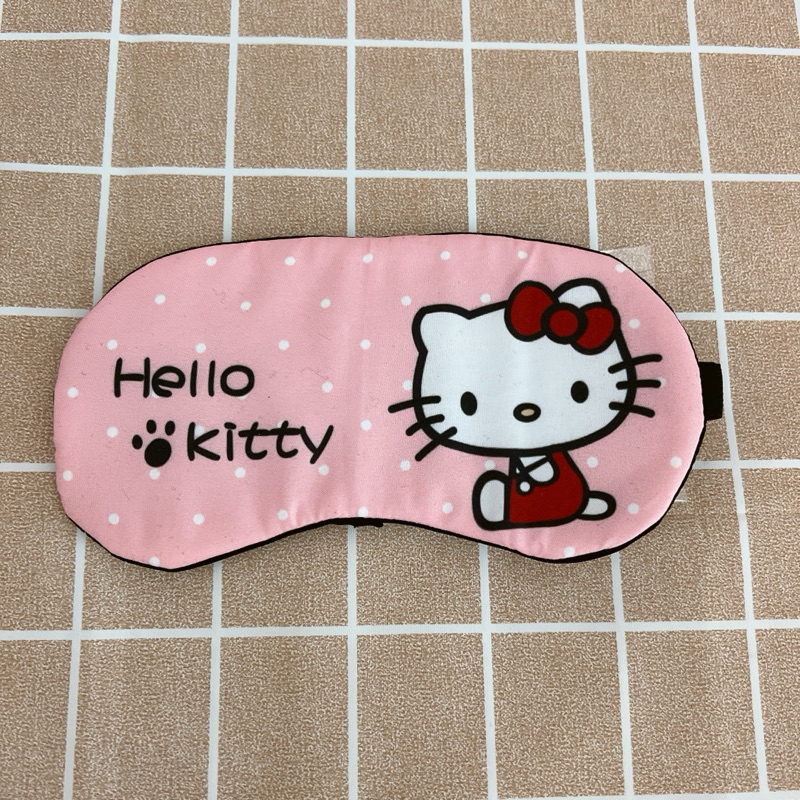 Hello kitty可愛卡通睡眠遮光眼罩 可冷熱敷冰眼罩 消除眼疲勞用冰袋護眼/旅行眼罩