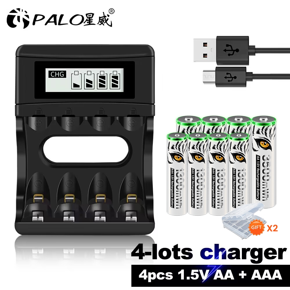 台灣出貨 🔥 1.5V 3號 /4號 電池 充電電池 低自放電池 三號充電電池 四號電池 3號充電電池 鋰電池 大容量