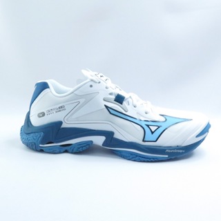 Mizuno V1GA240021 WAVE LIGHTNING Z8 男排球鞋 白x青藍【iSport愛運動】