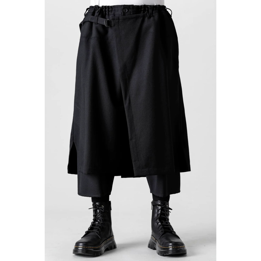 Yohji Yamamoto Pour Homme 山本耀司 - 軍規羊毛 經典裹身褲 褲裙 裙褲 八分褲 寬褲