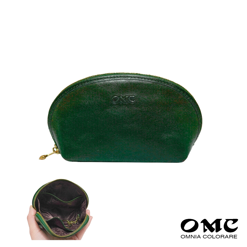 【OMC】微NG福利品-新品-變色-原廠價2300-貝殼型牛皮鑰匙包零錢包