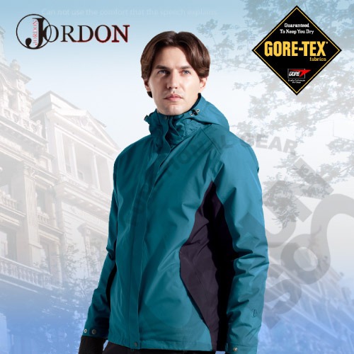 【橋登 Jordon】特價3折》男 款GORE-TEX+鵝絨配色二合一外套 兩件式防水羽絨外套 保暖風雨衣_1097