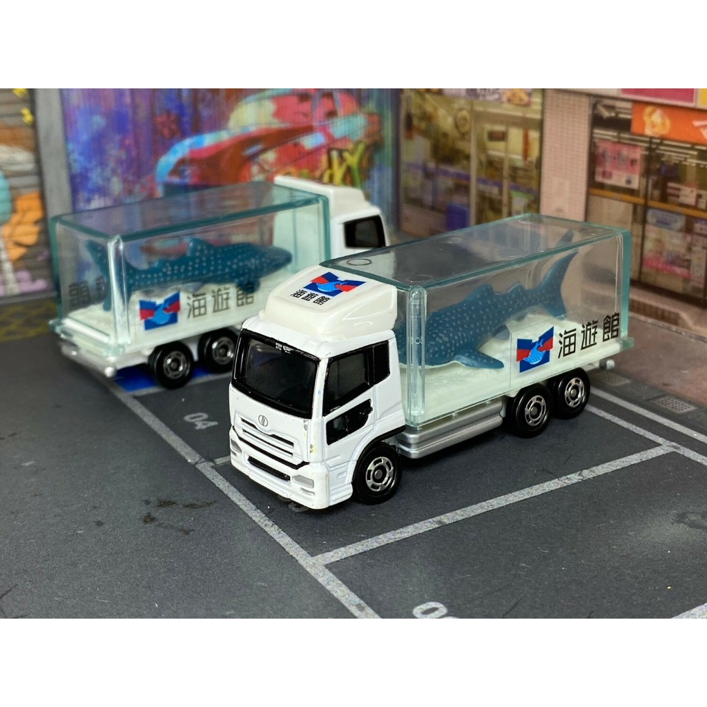 TOMICA-A13-無盒戰損-海遊館鯊魚載運車 白頭