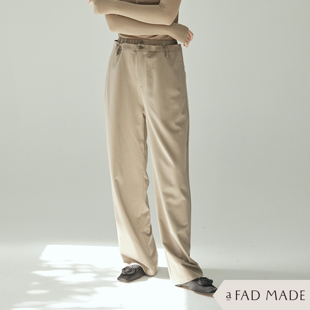AFAD MADE- 雙腰頭修身直筒長褲【21040115】