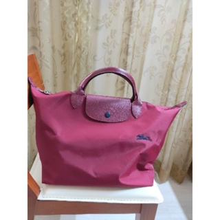 Longchamp Le Pliage Original酒紅色手提包（L）買包送Dr.Wu保養品