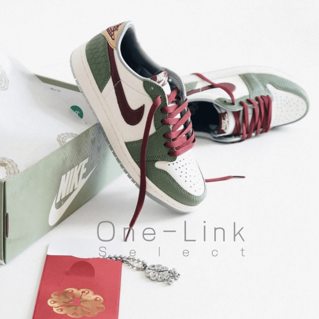 One-link·Nike Air Jordan 1 Low 龍年限定 白綠 FN3727-100 白紅金 FJ5735