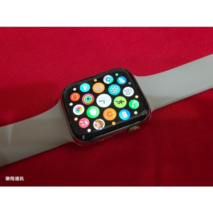 ※聯翔通訊 金色 Apple Watch S4 44mm 不鏽鋼 台灣過保固2020/7/1 原廠盒裝※換機優先