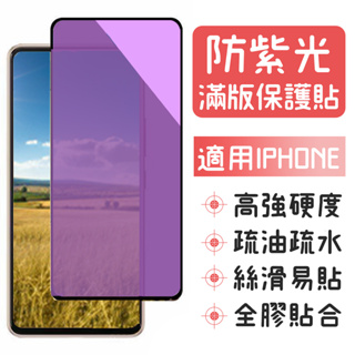 防紫光 滿版 適用 IPHONE i8 i8plus i7 i7PLUS 鋼化玻璃膜 保護貼