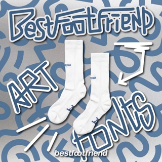 (Wings Select) BEST FOOT FRIEND BFF Art Fonts 藝術字體Logo襪 襪子
