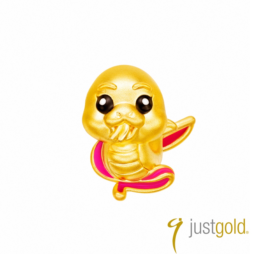 【Just Gold 鎮金店】躍動生肖 黃金串珠(蛇-藝術體操)