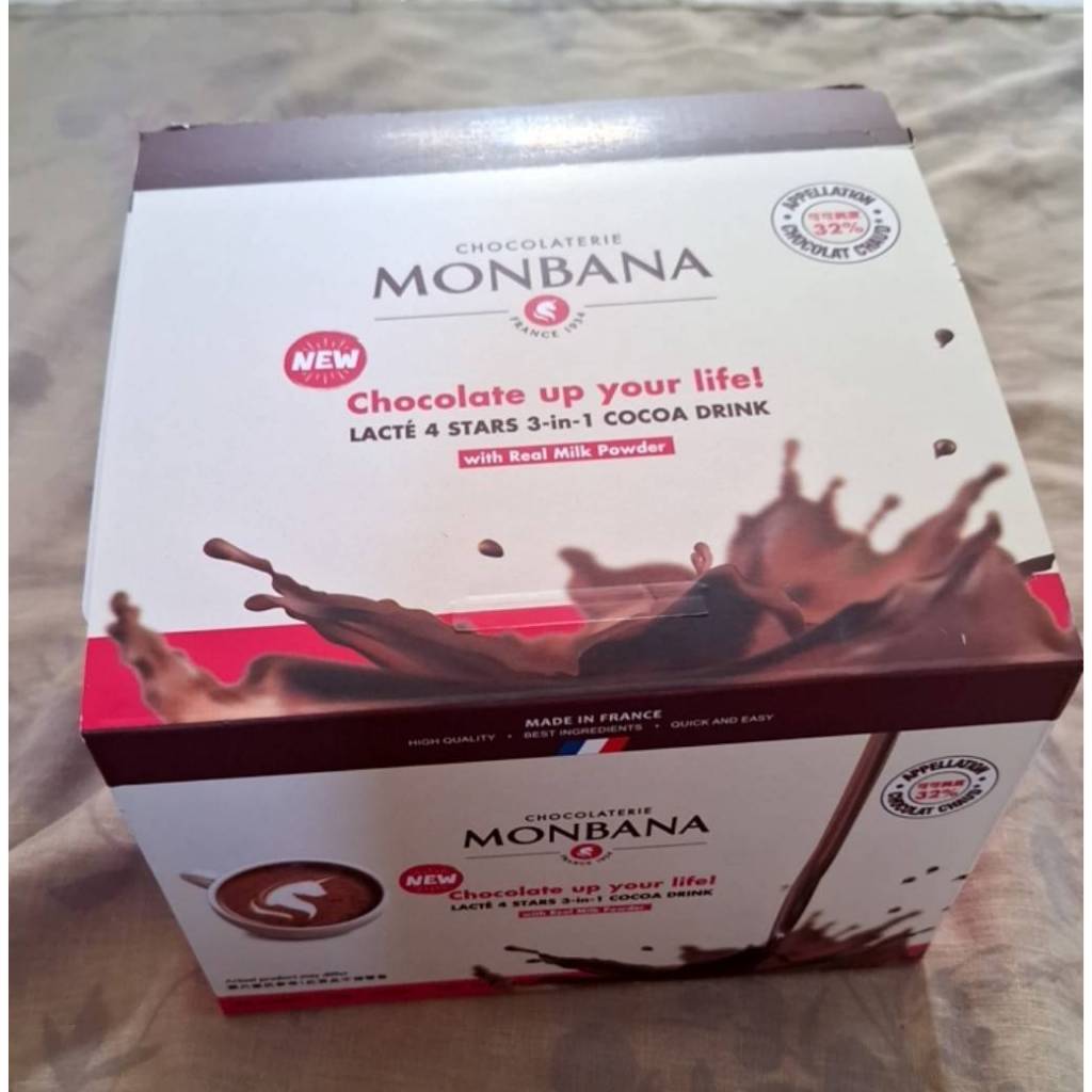 【紫晶小棧】Monbana 三合一極品可可 30公克 X 40入 可可飲 巧克力 好市多 飲品 (盒裝)