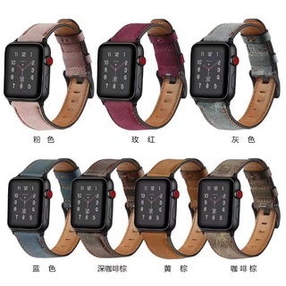 復古真皮錶帶 apple watch 7代 6代 5/4代 SE 45 41 44 40 42 38MM