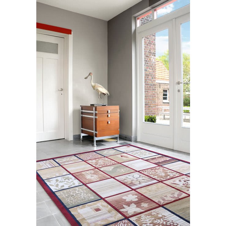 【范登伯格】芭比人造絲質地毯-格緻 紅 140x190cm  進口地毯