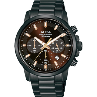 ALBA 雅柏 Active 三眼計時手錶 42MM 黑 (AT3J69X1/VD53-X399SD)