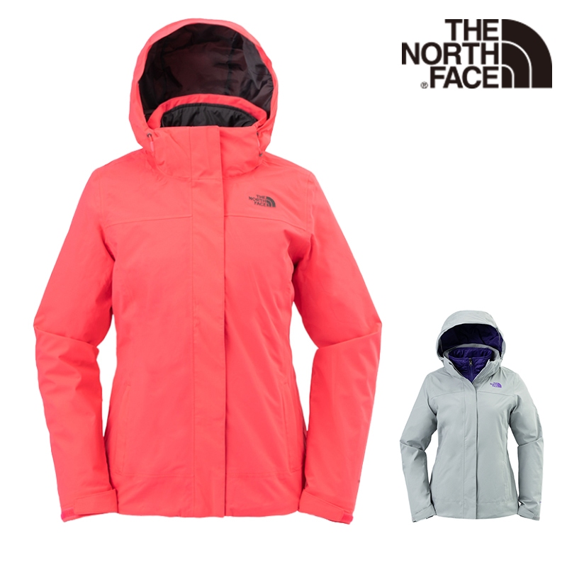 【The North Face 美國】女 DV 化纖兩件式外套 桃紅 灰 保暖外套 3L947BS 3L94CTE 登山