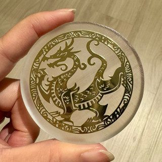 【Lucia的水晶】來自月亮的石頭—天然透石膏 盤 生命之樹 七脈輪 消磁 高頻能量 療癒之石