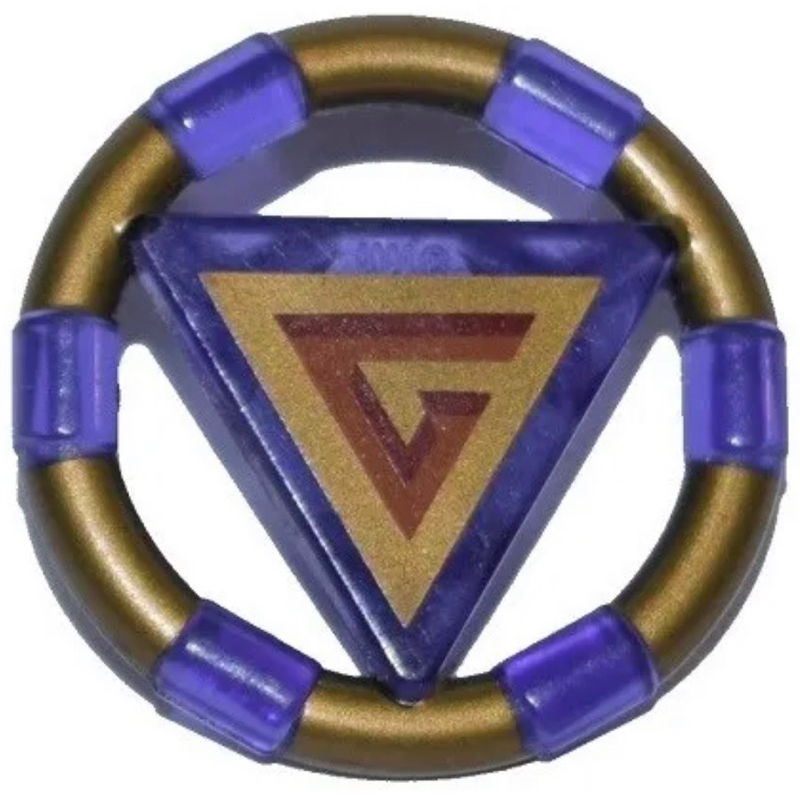 樂高 87748 僅出現在 7985 珍珠 金色 透明 紫色 印刷 圓環 寶藏 鑰匙 符文 盾 亞特蘭提斯 配件 絕版
