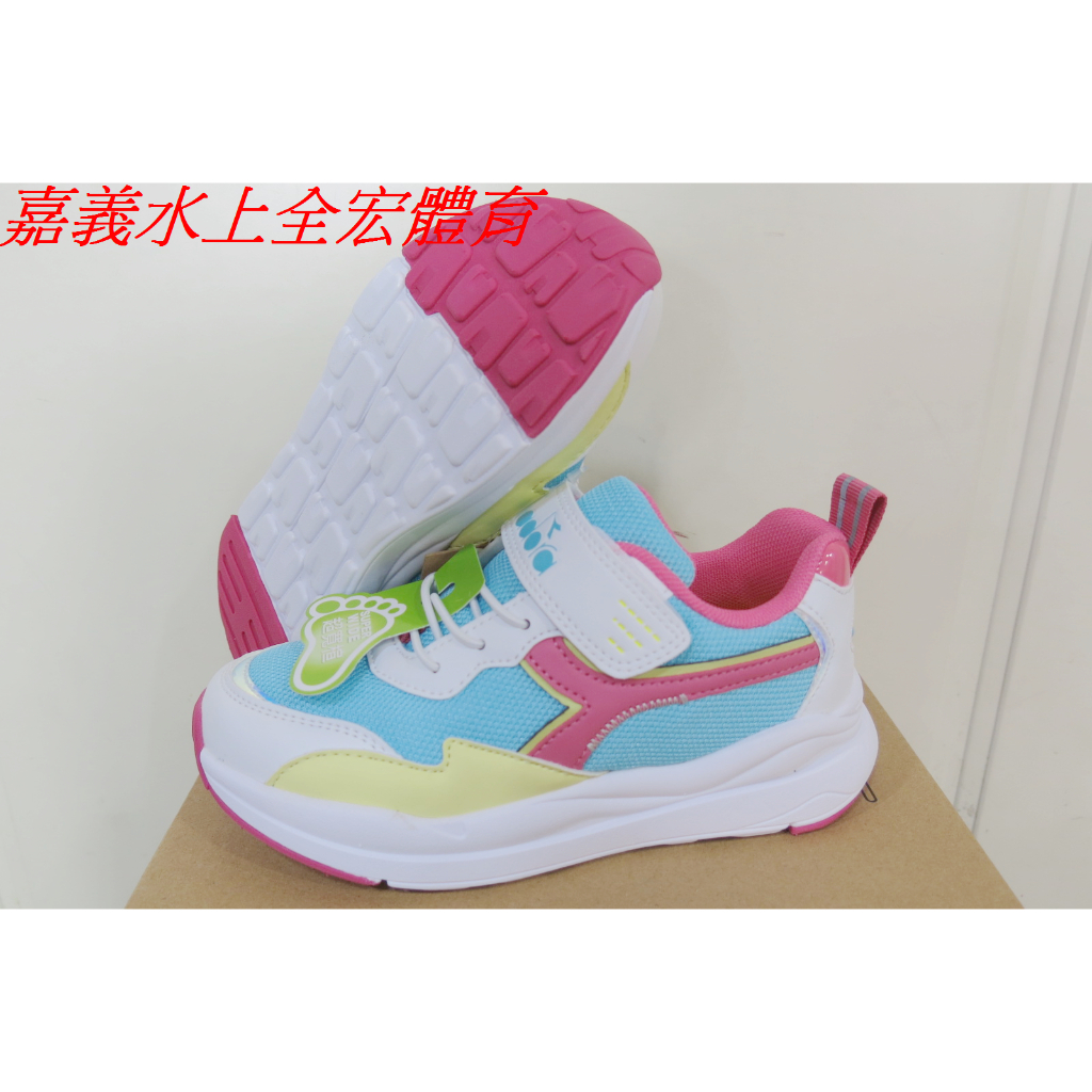 ☆DA11132☆DIADORA 中童女童小朋友生活時尚運動鞋跑鞋.超寬楦.後跟穩定片