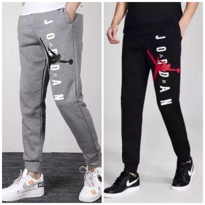 [65折代購] Nike JORDAN 大LOGO 刷毛 縮口褲 黑/灰 CD5873-010 071