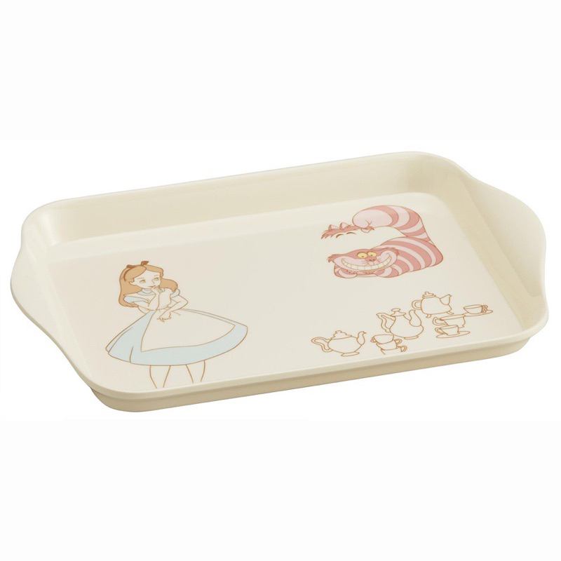 現貨 日本 迪士尼 愛麗絲 妙妙貓 美耐皿 托盤 餐具 茶具 點心盤 餐盤 盤子 小托盤 美耐皿托盤