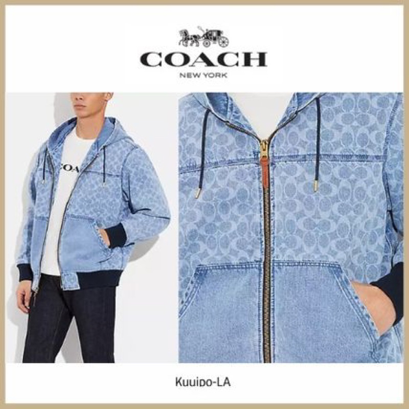 ［現貨］絕版 全新 coach 香布雷牛仔連帽外套 男女同款 大尺碼 美國購入 不正包退 單寧 蔻馳