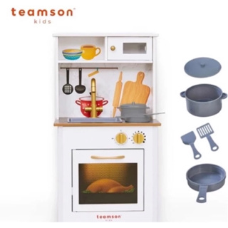【Teamson】小廚師戴米爾經典玩具廚房(白色)