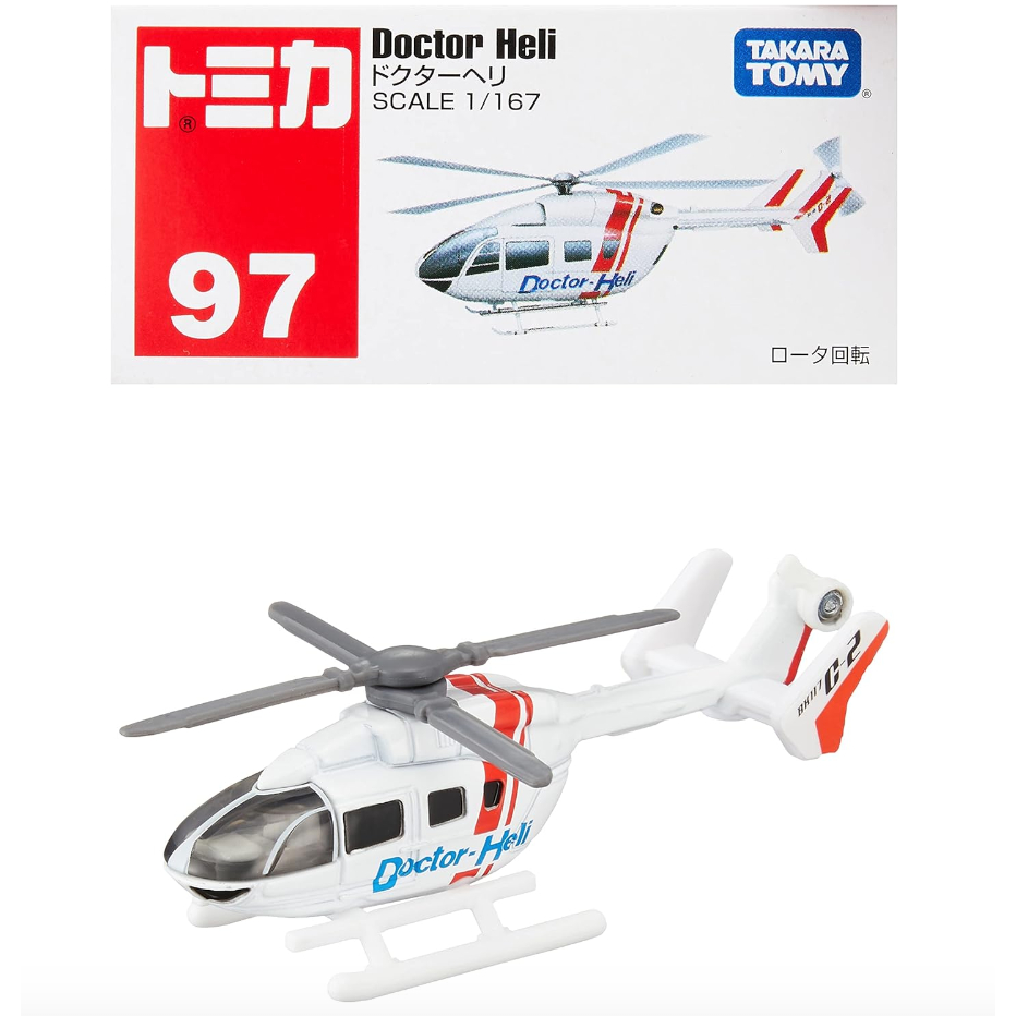 &lt;熊葛&gt; 全新正版現貨 多美 TOMICA 097 直升機 醫療直昇機 飛機 模型車 97 紅白盒