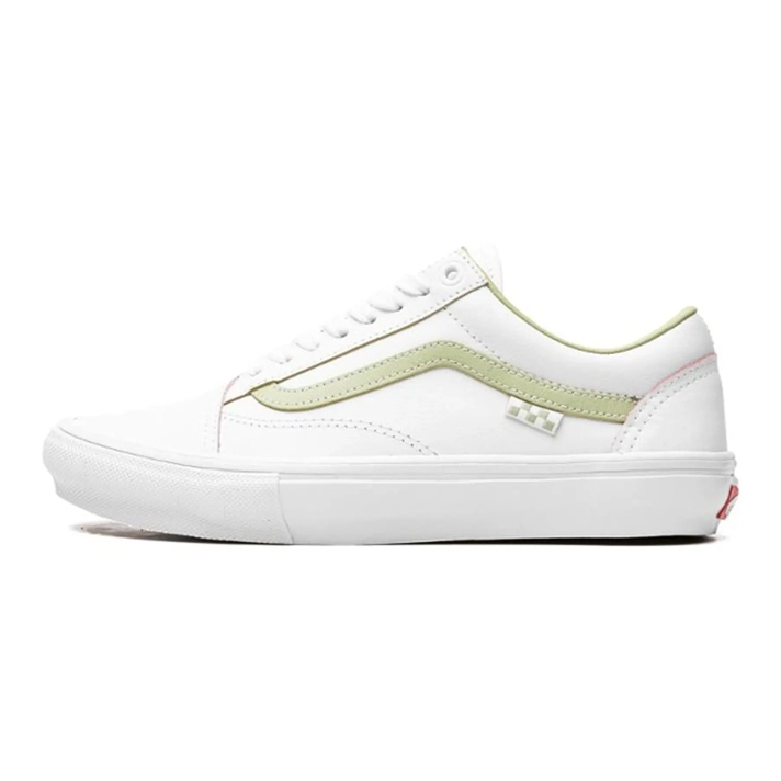 【LittleSeoul】韓國代購 VANS SKATE OLD SKOOL PRO 白綠 皮革 滑板鞋 男女鞋