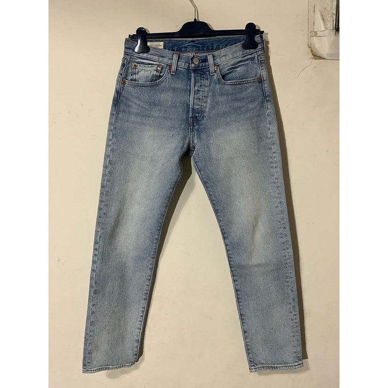 levis 501ST淺藍精工刷白丹寧褲W28