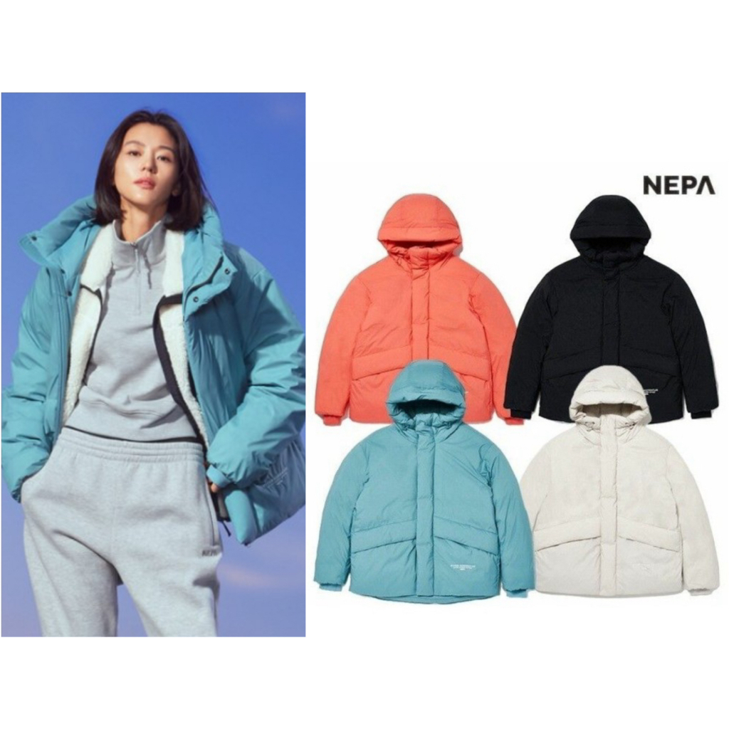 過季零碼特價❗️韓國 NEPA 男女裝 C-TR Airgram Hoodie Down 輕量短版連帽羽絨外套