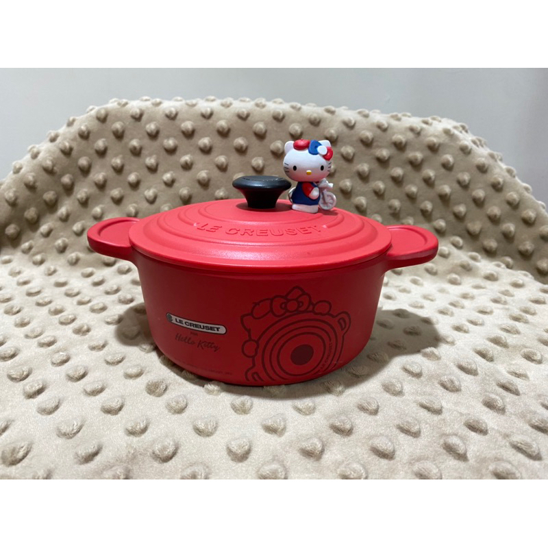 二手 7-11 LE CREUSET 台灣 HELLO KITTY 鑄鐵鍋造型餐具