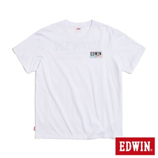 EDWIN 復古光譜印花短袖T恤(白色)-男款