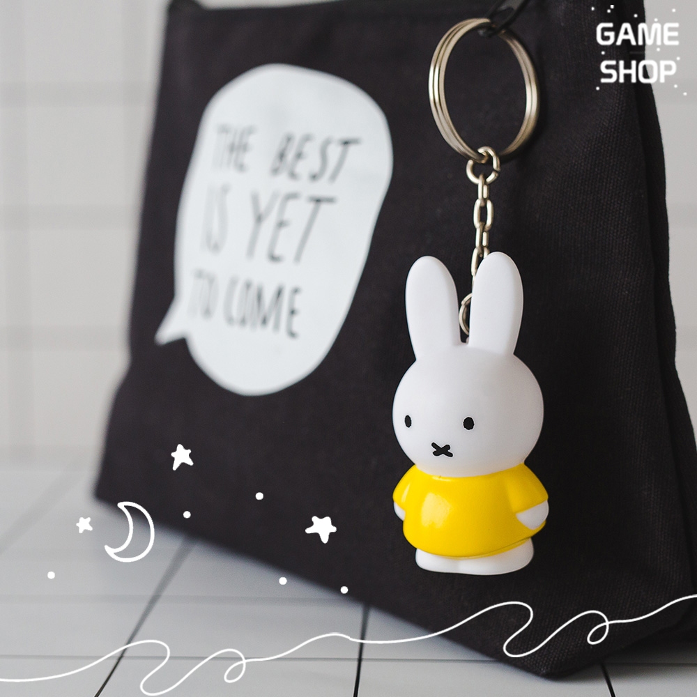Miffy 米菲兔商店 Miffy 米菲兔經典款公仔鑰匙圈吊飾 - 黃色 兔子鑰匙圈 可愛鑰匙圈 掛飾 包包掛飾