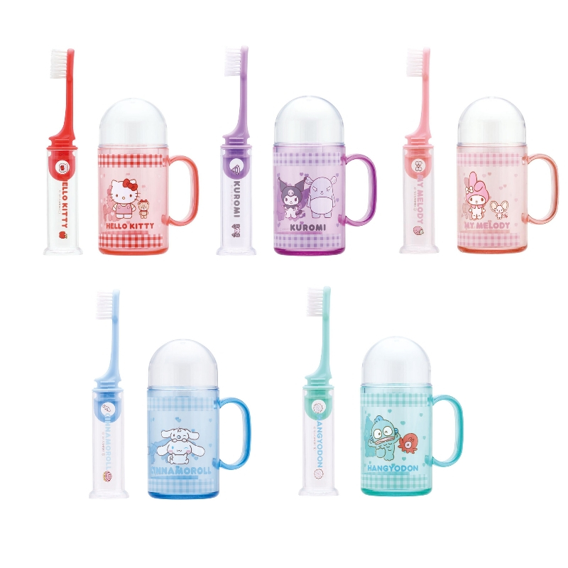 日本 kitty 美樂蒂 庫洛米 sanrio 攜帶式 牙刷 &amp; 口杯組 盥洗用品 (TRKS1)