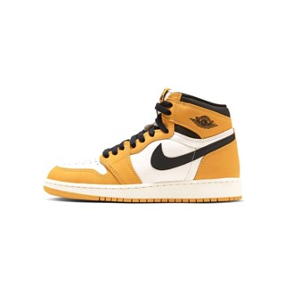 Air Jordan 1 Retro High OG GS Yellow Ochre 黃白 女鞋 FD1437-701