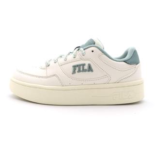 Fila Court Trend 白藍 皮革 復古 刺繡 休閒鞋 女款 J2282【新竹皇家5-J929X-116】