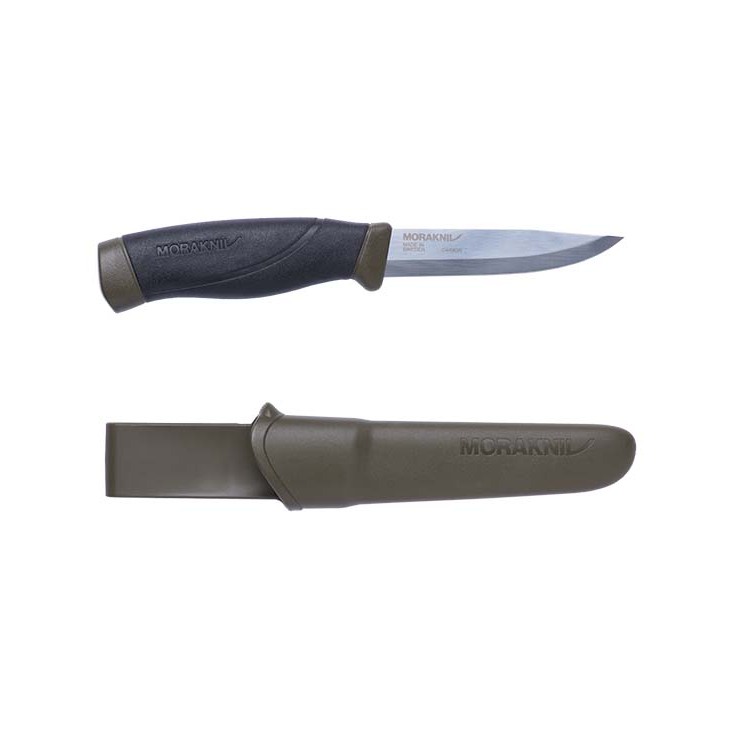 【MORAKNIV】12210 Companion HeavyDuty 多功能高碳鋼厚刃直刀 軍綠