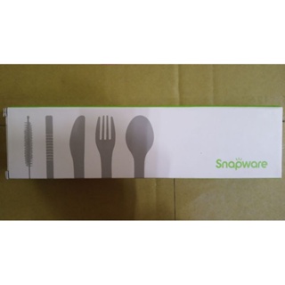 Snapware 康寧餐具 SN-FEC5 不鏽鋼餐具五件組 餐刀 湯匙 餐叉 吸管 吸管刷 收納盒