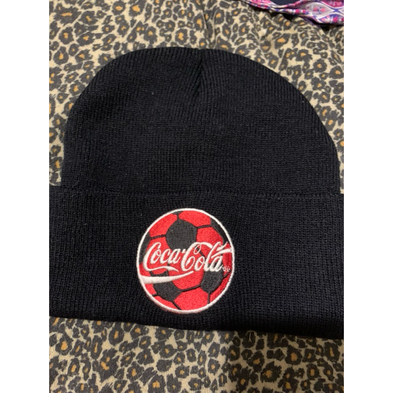 絕版 二手 古著  可樂 可口可樂 Coca Cola  足球 世足 毛帽 m  57cm