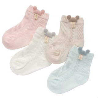 新生兒 純棉可愛襪子 / 童襪 寶寶襪 夏季 薄款 / 超萌 可愛 中筒 短襪 襪子 新疆棉 寶寶襪子 嬰幼兒 單雙