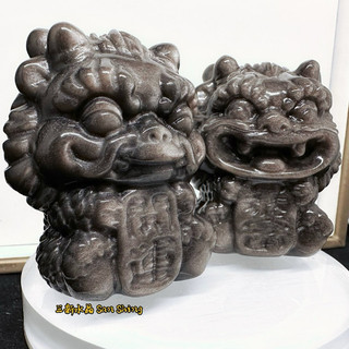 銀曜龍擺件🐲 暴富開運龍 龍年水晶擺件 🌠三新水晶🌠 銀曜雕刻 暴富龍 Silver Obsidian 銀曜龍 水晶龍